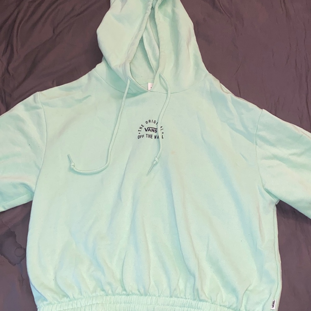 mint vans sweater size xs